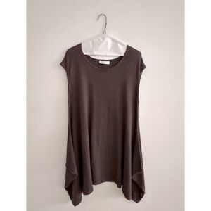 Bryn Walker Brown Stripe Tunic Top